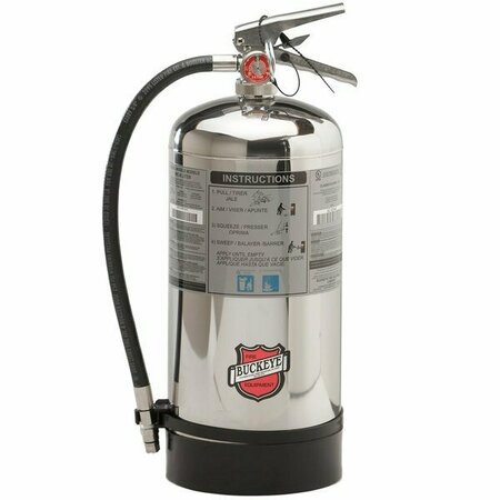 BUCKEYE 6 Liter Class K Wet Chemical Fire Extinguisher - Rechargeable Untagged - UL Rating 1-A:K 47250006